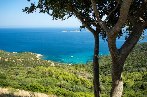 Sardinian natural Landscape and coastline in southern coast, Italy