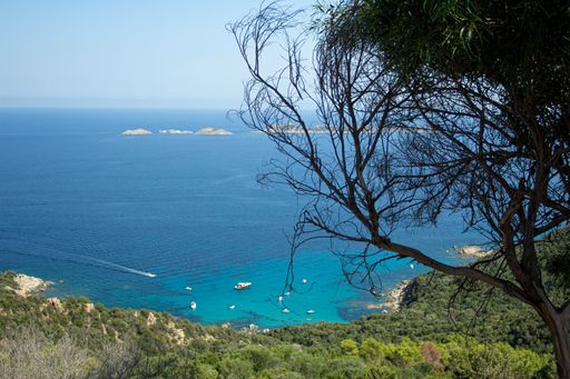 Sardinian natural Landscape and coastline in southern coast, Italy