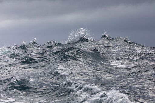 An abstract wave movement in the ocean swell in Sydney, Australia