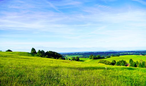 A photo of a landscape in the Allgaeu in Bavaria, Germany showing beautiful nature
