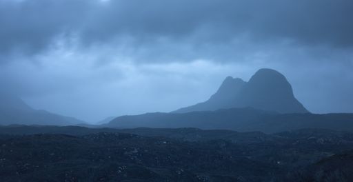Taken late on a November evening the obvious viewpoint across the Assynt & Coigeach mountains
