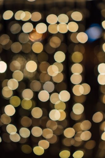 A view of bokeh lights for Christmas mood