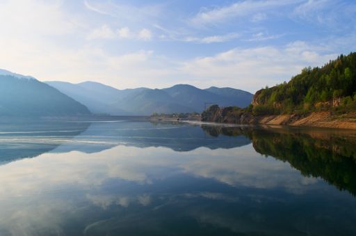 A scenic view from Mjosa, Norway