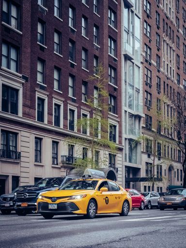The streets and buildings of New York, United States at daytime