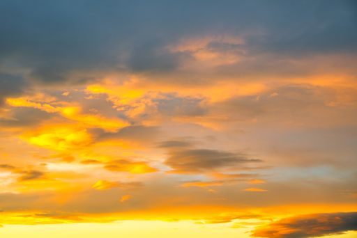 beautiful sky with colorful clouds, nostalgic winter sunset, Volos Greece