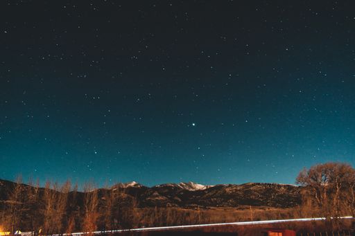 A beautiful landscape shot at night