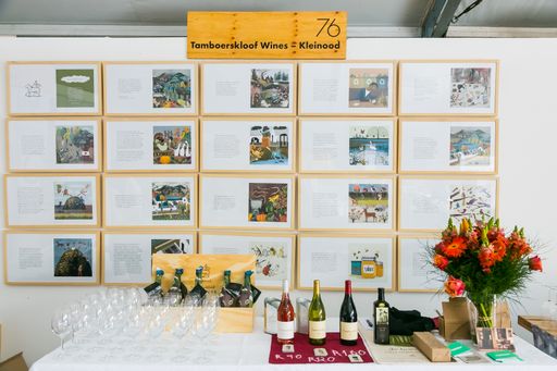 The alcohol drinks on display at exhibitor stand at hand-made design fair in Johannesburg,South Africa