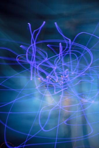 An abstract view of light traces in the darkness