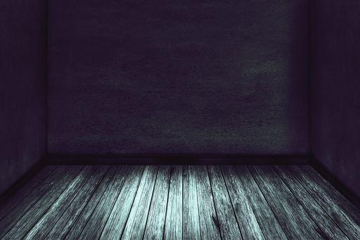 A creepy wooden dark room in a house