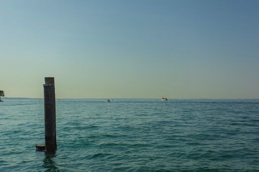 View of the Grada Lake from Bardolino, a famous place in Italy