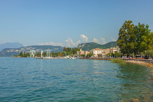 View of the Grada Lake from Bardolino, a famous place in Italy