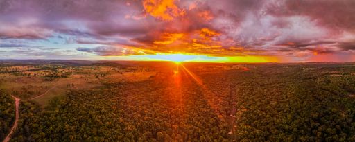 A mesmerizing sunset scenery over Emmaville, NSW, 2371, Australia