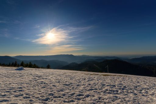 A beautiful shot of winter landscape of the Black Forest, Oppenau, Germany