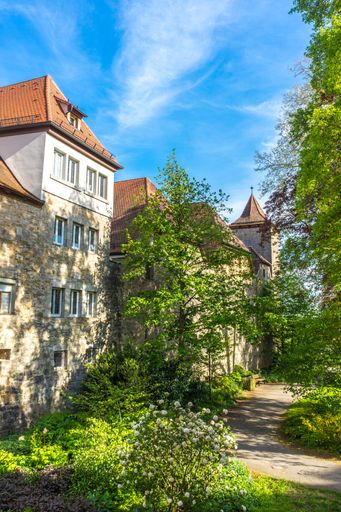 A vertical shot of the Rothenburg ob der Tauber. Bavaria, Germany