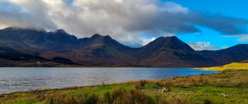 A beautiful autumn landscape scene in the Isle of Skye in Scotland