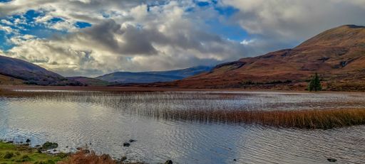 A beautiful autumn landscape scene in the Isle of Skye in Scotland