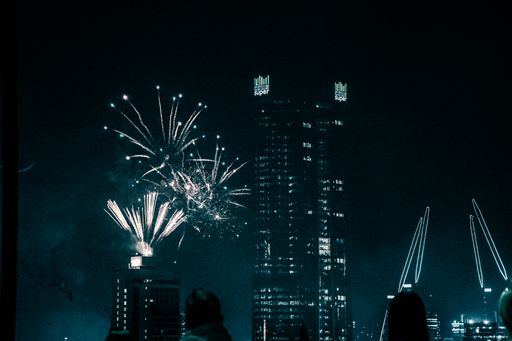 A beautiful view of Fireworks at Riverfire