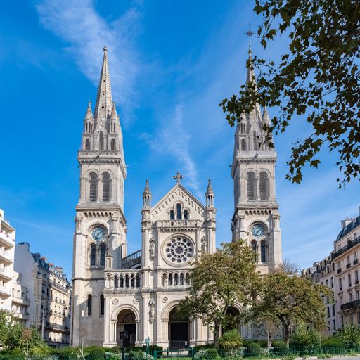 Paris, Saint-Ambroise church, boulevard Voltaire in the 11e district