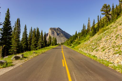 The highway Route To Castle Mountain