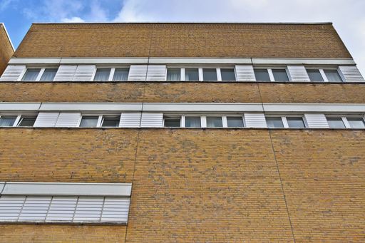 A low angle shot of the facade of a modern building captured in Kiel, Germany