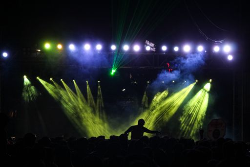 The Laser Light Show During The Indian Festival. Pune, Maharashtra.