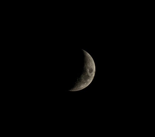 The macro shot of the half moon