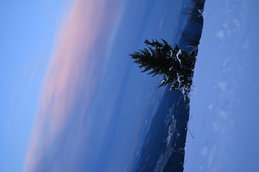 A vertical shot of a beautiful winter landscape in a snowboarding village covered in snow