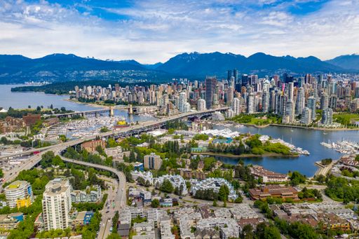 A closeup of a Vancouver, British Columbia, Canada