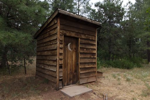 The small wooden structure in teh wild