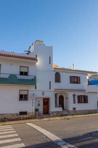 A vertical shot of an old town of Albufeira city, Portugal
