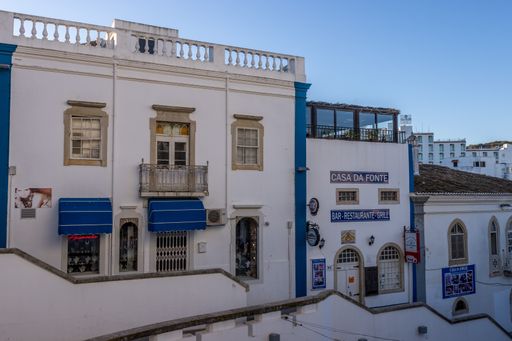 A beautiful view of picturesque buildings in Albufeira city, Portugal