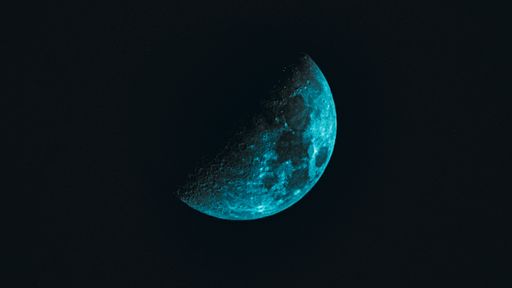 A closeup shot of blue moon