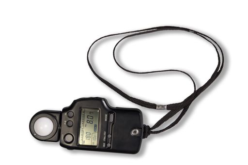A closeup of an exposure meter