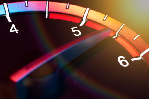 Rpm car odometer detail symbol of power and speed