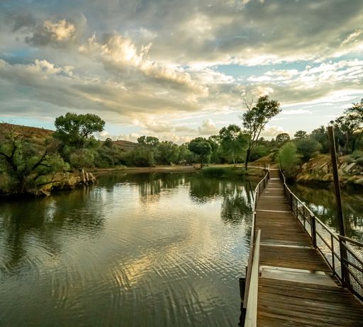 The Fain Park in Prescott Valley, Arizona Sunset over Fain Lake
