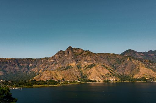 A daytime view of the Lake Atitlan, Guatemala, Central America