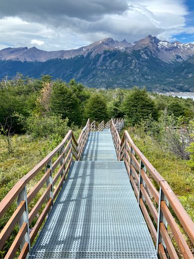 A trekking route to Perito Moreno Glacier, Argentinian Patagonia