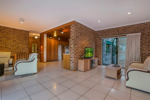A living room interior with brick walls. Sydney, Australia, Real Estate