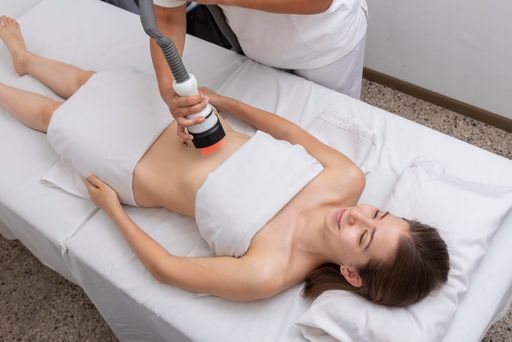 A closeup of body treatments in the aesthetic center