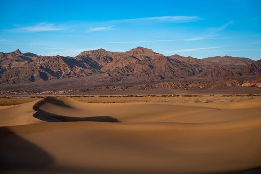 A beautiful landscape of sand dunes in Death Valley, California, USA