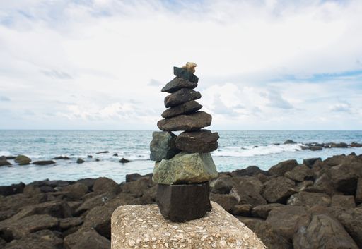 A photo of rocks stacked on top of each other in Old San Juan, Puerto Rico