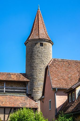 A beautiful shot in the streets of Rothenburg ob der Tauber in Germany