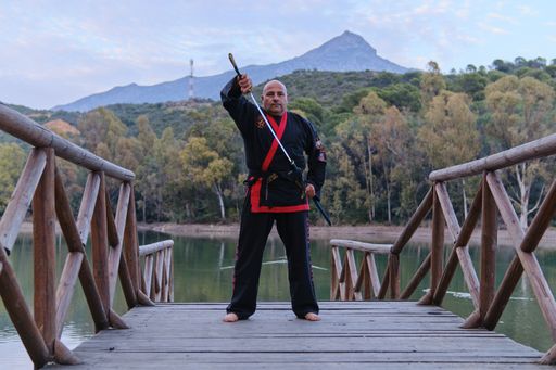 A Sipalkido master practicing in nature.