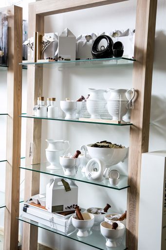 A vertical shot of items on display at exhibitor stands at the hand-made design fair