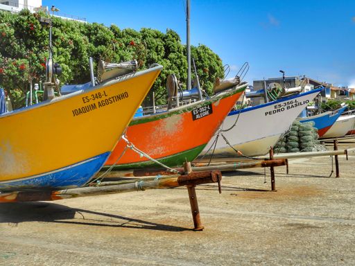 These boats are from Apúlia (small ville in the north of Portugal) we tradicional used to catch sargaço (type of seaweed).