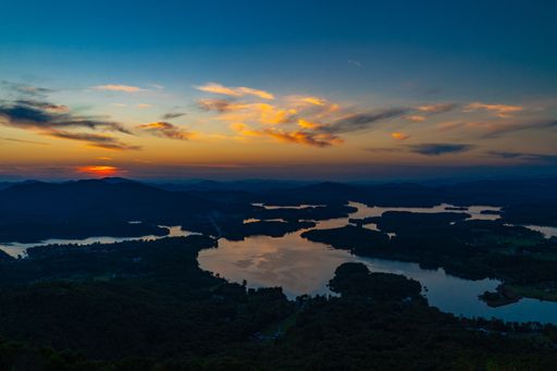 A susnet at Bell Mountain Hiawassee, GA