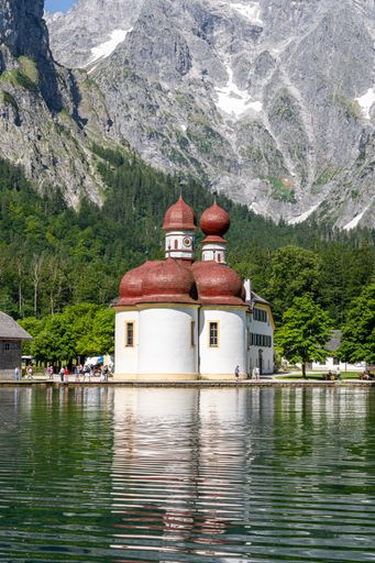 A beautiful shot of St Bartholoma Church Konigssee Germany