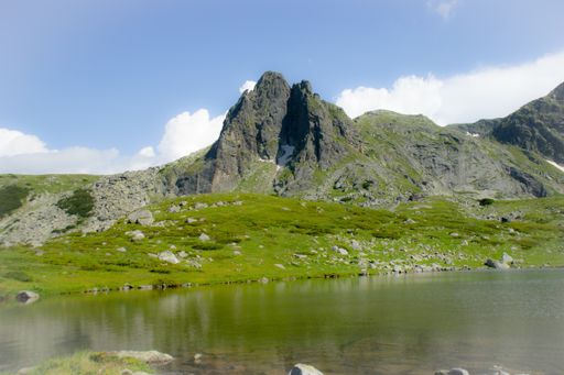 A beautiful view of Rila lakes in the Rila Mountain in Bulgaria