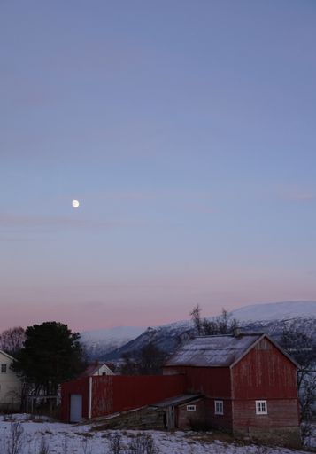 A Polar night in the Arctic region in Norway