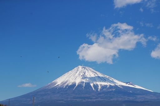 A scenic view of the Mount Fuji on a sunny day, Japan